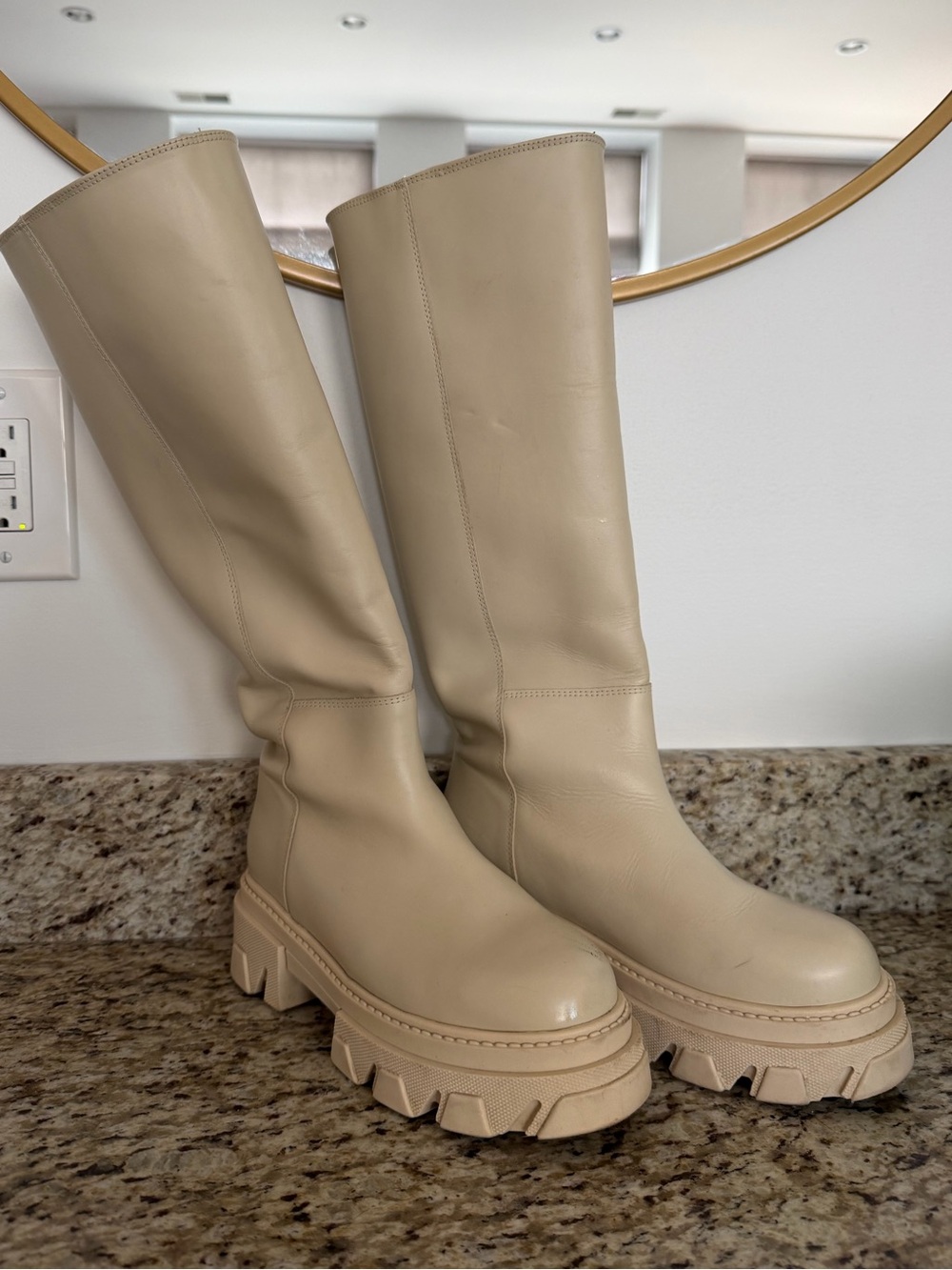 Alohas Katiuska Leather Lug Sole Boots